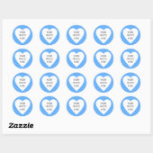 Baby Blue Heart Border Stickers - Maßgeschneiderte (Blatt)