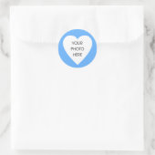 Baby Blue Heart Border Stickers - Maßgeschneiderte (Tasche)