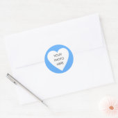 Baby Blue Heart Border Stickers - Maßgeschneiderte (Umschlag)