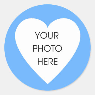 Baby Blue Heart Border Stickers - Maßgeschneiderte