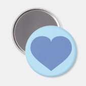 Baby Blue Heart Magnet (Vorderseite/Rückseite)