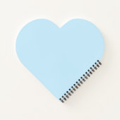 Baby Blue Heart Monogram Modern Feminine Notizblock (Rückseite)
