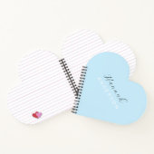 Baby Blue Heart Monogram Modern Feminine Notizblock (Innenseite)