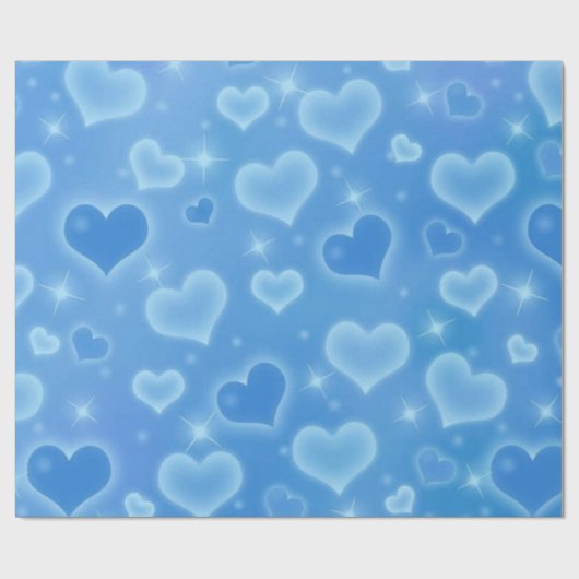 Baby Blue Heart Packpapier (Flach)