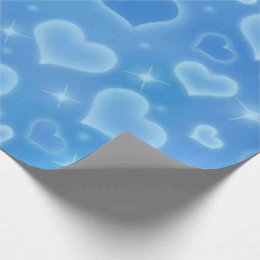 Baby Blue Heart Packpapier (Ecke)