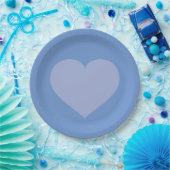 Baby Blue Heart  Pappteller (Party)