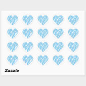 Baby Blue Heart Runder Aufkleber (Blatt)