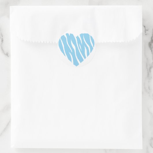 Baby Blue Heart Runder Aufkleber (Tasche)