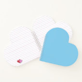 Baby Blue Heart Shaped Notebook Notizbuch (Innenseite)