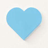 Baby Blue Heart Shaped Notebook Notizbuch (Rückseite)
