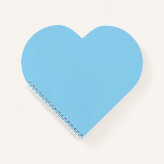 Baby Blue Heart Shaped Notebook Notizbuch (Vorderseite)