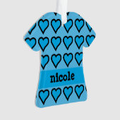 Baby Blue Hearts Ornament (Vorderseite)