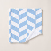 Baby Blue Herringbone Badhandtuch Set (Waschlappen)