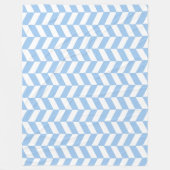 Baby Blue Herringbone Fleecedecke (Vorderseite)