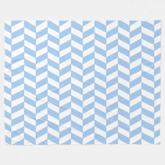 Baby Blue Herringbone Fleecedecke (Vorderseite (Horizontal))