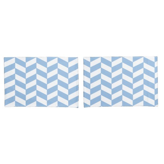 Baby Blue Herringbone Kissenbezug (Vorderseite-Set)
