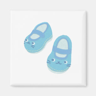 Baby Blue Hinterns Square Magnet