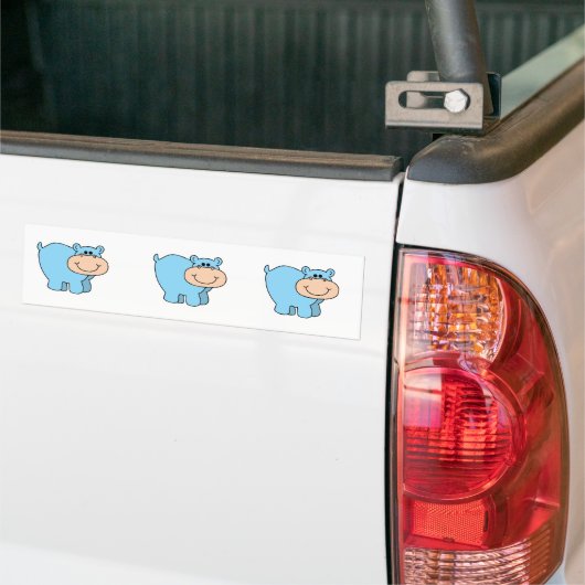 Baby Blue Hippo Autoaufkleber (Auf Lkw)