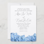 Baby Blue Hydrangea Custom Wedding Einladungen (Vorderseite)