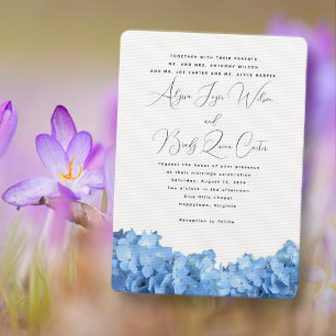 Baby Blue Hydrangea Custom Wedding Einladungen