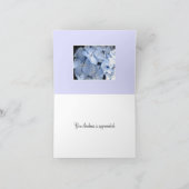 Baby Blue Hydrangea Thank You Dankeskarte (Innenseite)