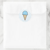 Baby Blue Ice Creme Cone Runder Aufkleber (Tasche)