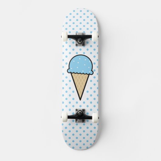 Baby Blue Ice Creme Cone Skateboard (Vorderseite)