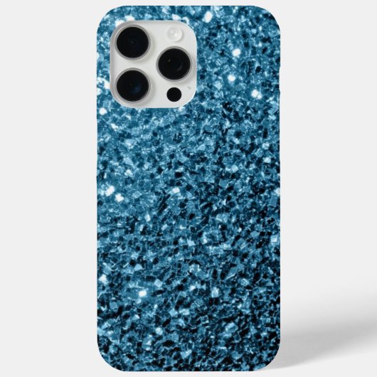 Baby Blue Imitats Glitzer Glitzern Case-Mate iPhone Hülle (Rückseite)