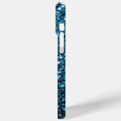 Baby Blue Imitats Glitzer Glitzern Case-Mate iPhone Hülle (Rückseite / Links)