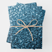 Baby Blue Imitats Glitzer Glitzern Geschenkpapier Set (Beispiel)