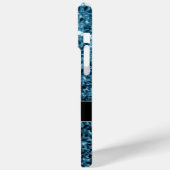 Baby Blue Imitats Glitzer Glitzern Monogram Case-Mate iPhone Hülle (Rückseite / Links)