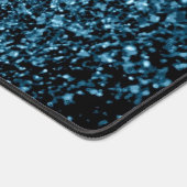 Baby Blue Imitats Glitzer Glitzern Schreibtischunterlage (Ecke)