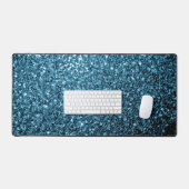 Baby Blue Imitats Glitzer Glitzern Schreibtischunterlage (Tastatur & Maus)