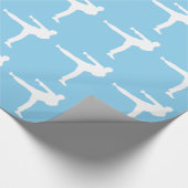 Baby Blue Karate Geschenkpapier (Ecke)