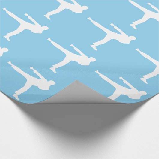 Baby Blue Karate Geschenkpapier (Ecke)
