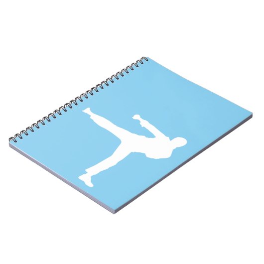 Baby Blue Karate Notizblock (Linke Seite)