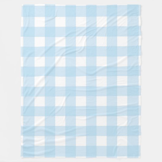 Baby Blue Kariert 60x80 Fleece Blanket (Vorderseite)
