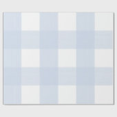 Baby Blue Kariert Geschenkpapier (Flach)