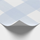Baby Blue Kariert Geschenkpapier (Ecke)