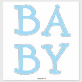 Baby Blue Kinderzimmer Custom Cut Vinyl Sticker (Blatt)