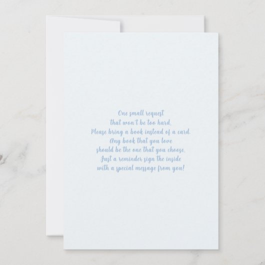 Baby Blue Kleidung Baby Shower Boy Einladung (Rückseite)