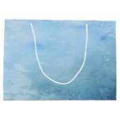 Baby blue korean heart Large Gift Bag Große Geschenktüte (Rückseite)