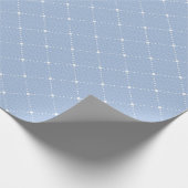 Baby Blue Lace White Pastell Lattice Burlap Geschenkpapier (Ecke)