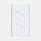 Baby Blue Leopard Print Serviette (Vorderseite)