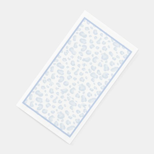 Baby Blue Leopard Print Serviette (Ecke)