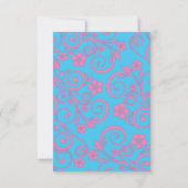 Baby Blue & Light Pink Quinceañera Spanische UAWG Einladung (Rückseite)