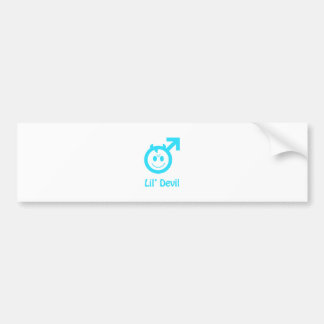 Baby Blue Lil Devil Male Symbol Autoaufkleber