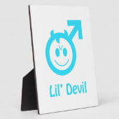 Baby Blue Lil Devil Male Symbol Fotoplatte (Seite)