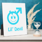 Baby Blue Lil Devil Male Symbol Fotoplatte (Seite)