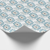 Baby Blue Lions Wrapping Paper Geschenkpapier (Ecke)